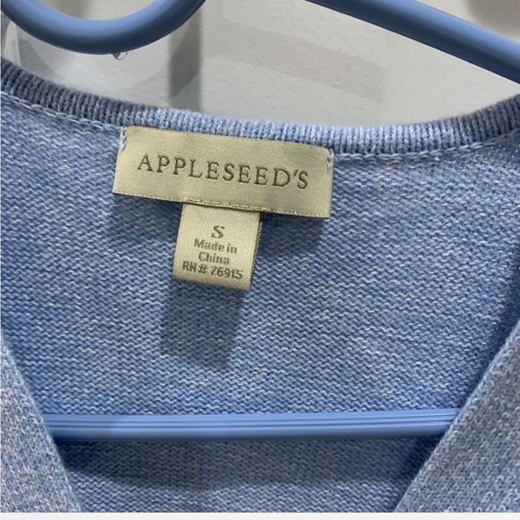 Appleseed's Light Blue Vest with Floral Embroidery - Picture 2 of 6